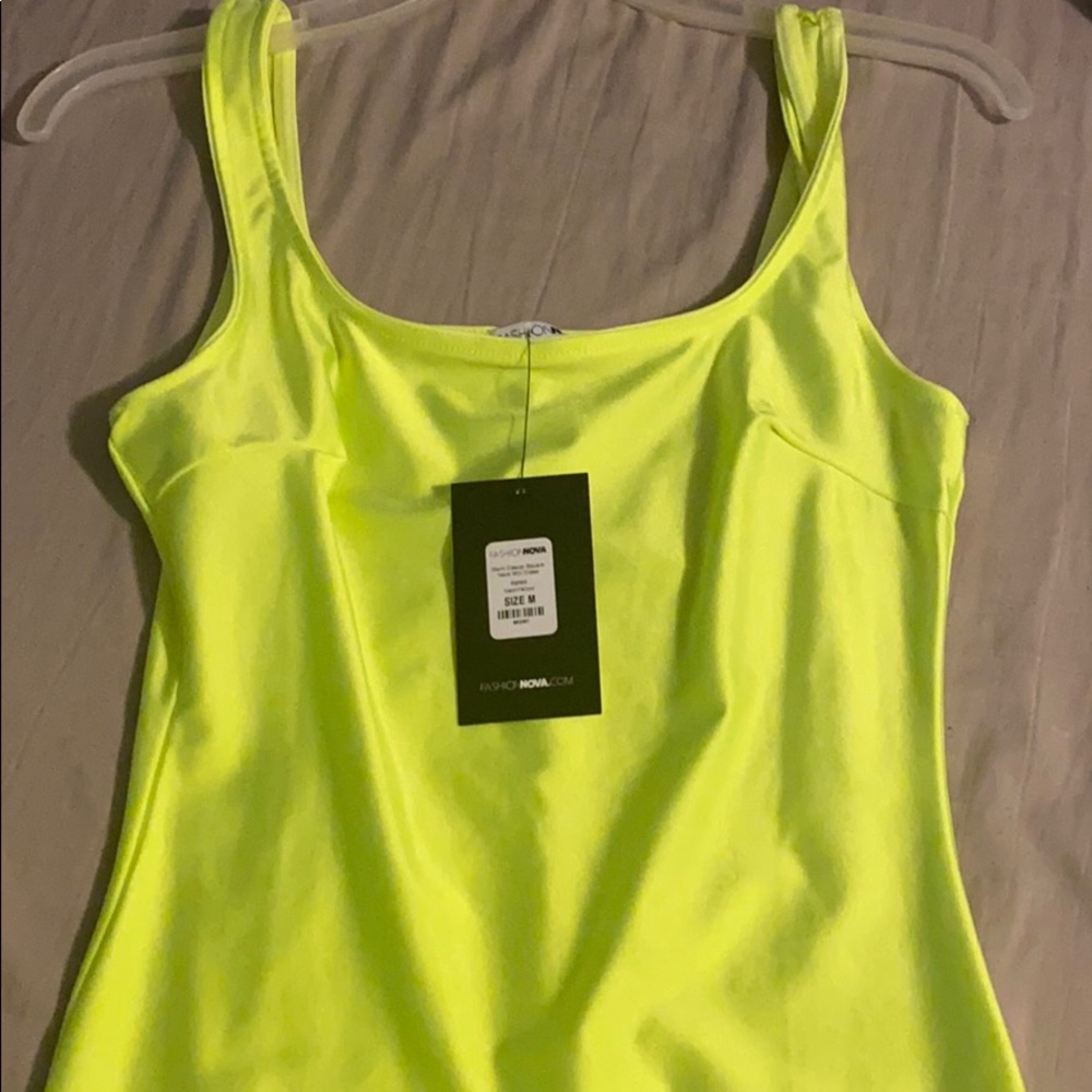 Neon yellow dress